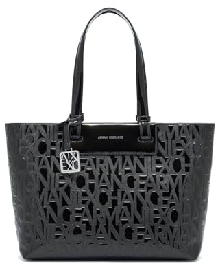 Armani Exchange Women's Liz, all over logo, classic style Black