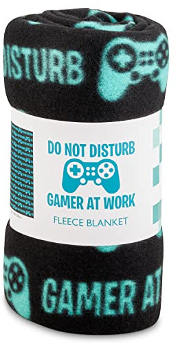 Do Not Disturb Gamer At Work - Fleece Throw Blanket - Great Gift For A Gaming Fan