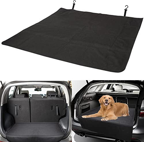 CICMOD Car Boot Liner for Dogs Universal Waterproof Car Boot Cover Protector Fits Cars, Trucks, Hatchback, SUV (Black)