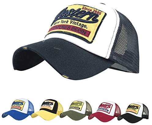 CheChury Gorras Beisbol Deportes Unisex Gorra de Trucker Sombrero de Vintage Gorras de béisbol de Hip Hop Bordada de Malla Sombreros para Hombres Mujeres