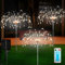 Solarleuchten Außen 3 Stück Solar Feuerwerk Gartenlichter Solarlampe mit Fernbedienung 8 Modi 120 LEDs Wasserdicht Außenleuchte Gartenlichter Rasen Hinterhof Blumenkästen Terrasse Gehweg Warmweiß
