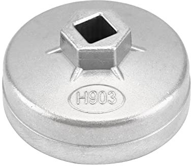 QWORK® Ölfilterschlüssel Ø 74 mm mit 14 Nuten, Aluminiumlegierung Ölfilter Schlüssel Ölfilter Werkzeug Passend für Audi, BMW, Opel, Passat, VW Santana