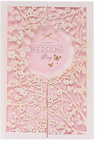 Brittiska hälsningar bröllopskort för honom/henne/vän - utskuren blommig design
