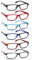 COJWIS Lesebrille 6 Pack herren und Damen Qualität Feder Scharnier Blaulichtfilter Leser Brille(6 Farbe Mischen-2, 0.75)