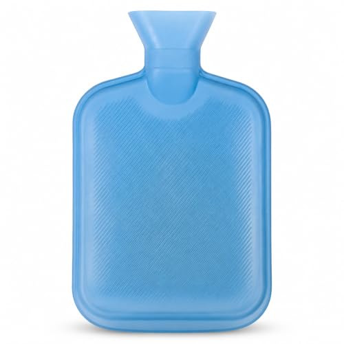 1ABOVE 2 Litre HOT Water Bottle for Feet, Shoulder, Hand, Back, Neck, and Menstrual Cramps Pain Relief (Blue)