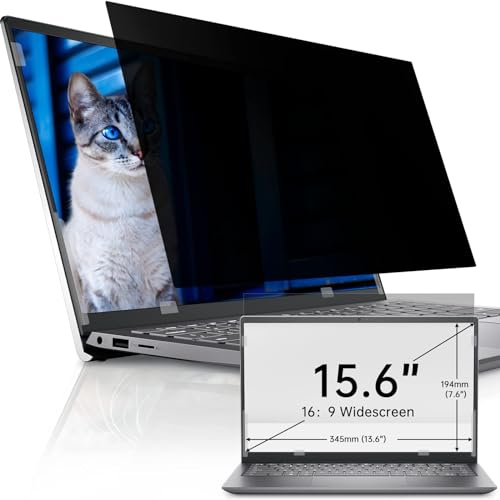 IPROKKO Filtre de Confidentialité 15.6 Pouces16:9, Filtres d'écran pour Ordinateur Portable Amovible Anti-Lumière Bleu Ecran Confidentialité Compatible avec Hp/Dell/Acer/Lenovo/ThinkPad/Asus