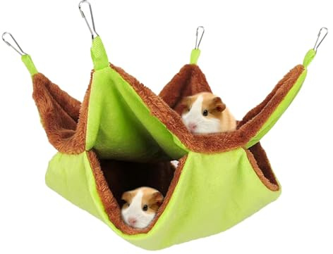 Hamac Chinchilla, Hamac Chinchilla pour Cage, Lit d'écureuil double couche, Planeur de sucre Portable, literie de hamac suspendue pour animaux de compagnie, petit jouet d'accessoires de Cage pour anim