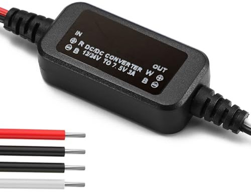 Xdingjiala Convertisseur de tension DC 12 V/24 V vers 7,5 V 3 A Transformateur de tension DC 10-30 V vers 7,5 V 3 A 22,5 W Convertisseur Buck pour véhicules automobiles, moteur