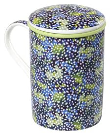 TEA SHOP - Taza de Té o Infusiones con filtro, infusor y tapa - Mug Classic Signat - Fabricada en Porcelana