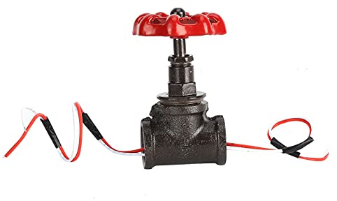 Stop Valve Light Switch, Vintage Steampunk Light Valve G1/2in Table Pipe Lamp Switch with Wire for Water Pipe Lamp