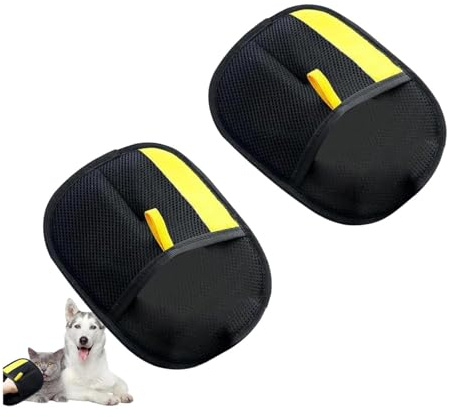 2 guanto per la rimozione dei capelli per animali domestici, magnetici, riutilizzabili antistatici, per la cura del double face, pulizia, depilazione e bellezza