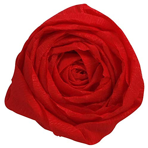 Clairefontaine 901006C - Confezione da 10 fogli di carta crespa - colore rosso - Formato 2X0,50mt - crespatura 40%- hobby creativi bambini e adulti - Bricolage e attività manuali
