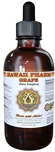 Hawaii Pharm Grape Liquid Extract, Grape (Vitis Vinifera) Seed Tincture Supplement 2 oz