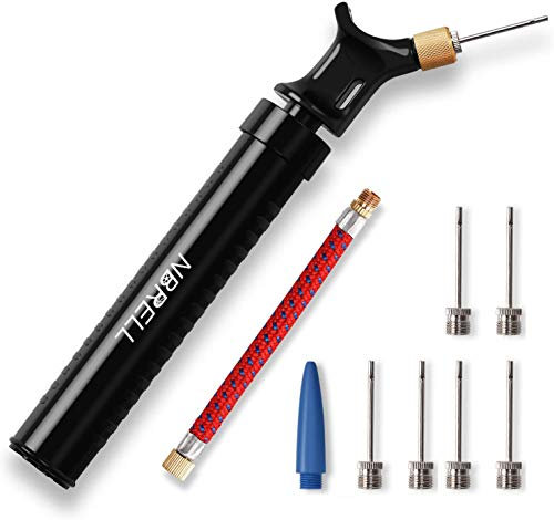 Ball Pumpe - tragbare Inflator Hand Luftpumpe-Dual-Action-Ballpumpe- 6 PCzusätzliche Nadeln zum Aufpumpen und 1 PC Adapter- Luftpumpe mit Nadel zum Aufpumpen von Basketbällen, Volleybällen