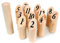 BLUE SKY - 12 Quilles Nordiques - Jeu d'Adresse et de Plein Air - 049712 - Beige - Bois - 15 cm - Jouet Enfant - À Partir de 6 Ans