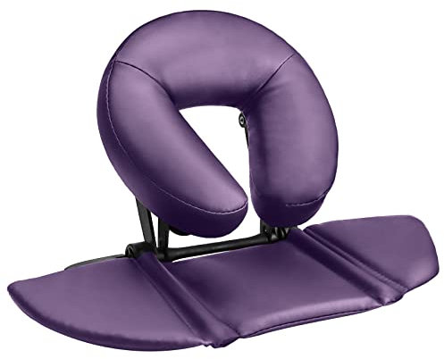 EBANKU Massageliege Gesichtswiege Kissen, Gesichtswiege unten Tischplatte Massage-Kit verstellbare Massageliege Kopfstütze Gesicht Kissen mit Plattform für Massagesessel SPA Bett (lila)