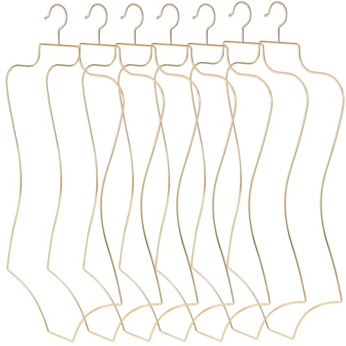 Taiyin 16 st kroppsformade bikinilängare tråd underkläder hängare för visning baddräkt badkläder kläder kappa klänning (guld)