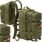 BWuM US Assault Pack Cooper Rucksack + Patch & Flaggen, Größe:Medium (30L), Farbe:Oliv