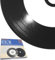 Schwarze Vinyl CD Rohlinge Bedruckbar Weiß CD-R 80min/700MB mit Vinyl-Optik Schallplatten Retro-Look und Inkjet Printable Bereich - 10 Stück in CD Papierhüllen