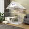 IDEAX Katzengehege Groß Katzenkäfig Für Zuhause Outdoor/Indoor Mit Tür Und Geschlossene Katzentoilette Leicht Zu Montieren Kleintiergehege Großer Auslaufplatz (Color : A, Size : 111 * 85 * 145CM)