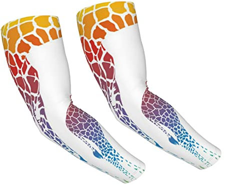 Bondij Giraffa In Colori Arcobaleno Manicotti Braccio Per Uomini E Donne Raffreddamento Sport Maniche Protezione Solare Braccio Maniche Per Golf, Corsa, Ciclismo, Escursioni, nero, taglia unica