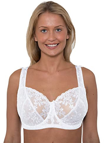 Undercover Ladies Floral Embroidered Bra LG900 White 34F