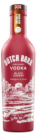 Dutch Barn Black Cherry Vodka | Smooth, Balanced & Fruity | A Blend of Sweet, Sour & Red Cherries | 70cl | 38% ABV | Co-owned by Ricky Gervais | Made From British Apples