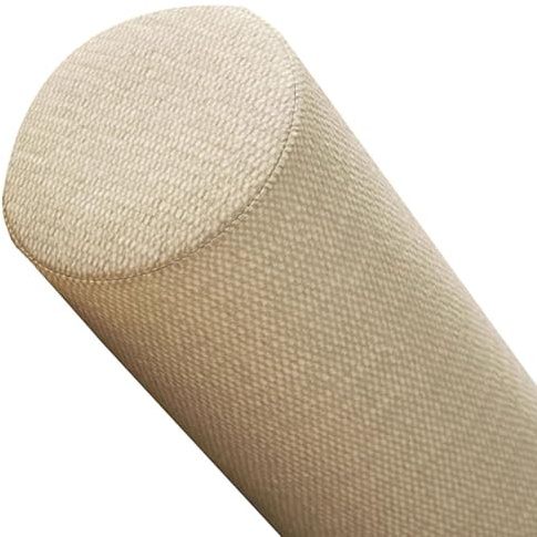 Odaima Rotondo Cuscino Cervicale 15x40/20x70/20x100cm Memory Foam Cuscino Cilindrico Lungo, Supporto Rimovibile Cervicale/Lombare, per Letto, Divano,Yoga,Lombare,Gamb(Dark Beige,20cmx90cm)
