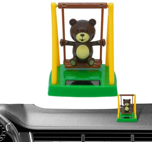 de Tableau Solaire - Jolie Figurine d'ours oscillante avec énergie Solaire, décoration de Maison, Bureau de Voiture | Adorable Affichage intérieur veh