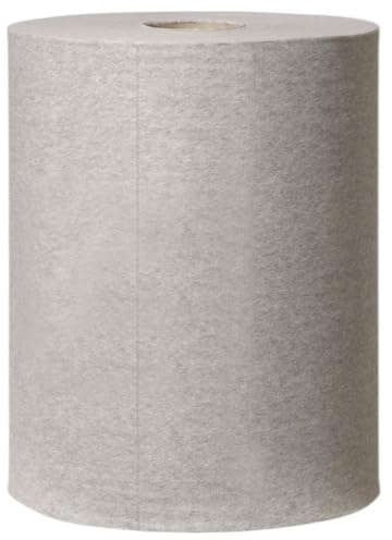 Tork 520337 Industrial Cleaning Cloth / 1 Ply Multipurpose Disposable Cotton Towel Suitable for W1, W2 & W3 Wipers Systems / Grey / 1 x 148.2m / Ø 25cm