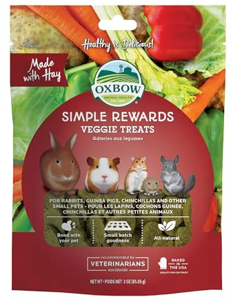 Oxbow Simple Rewards Veggie Baked Treats for Rabbits, Guinea Pigs and Small Animals 85g