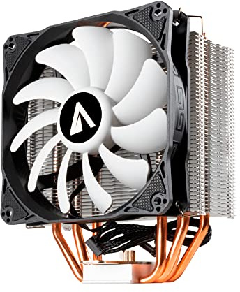 ABYSM Gaming Disipador CPU SNOW IV en Aluminio con 4 Heatpipes de Cobre, Ventilador Silencioso PWM de 120 mm, 4 Pines, Compatible con Procesadores AMD e Intel