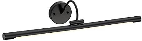 Licht-Erlebnisse Schwarze LED Wandlampe Metall verstellbar groß L:67cm Jugendstil GAMBAR Bilderleuchte Bilderlampe