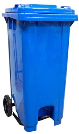 Jardin202 - Contenedor de basura 120L - Con pedal - Azul