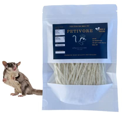 PETIVORE Premium Fish Stick for Sugar Glider and Small Exotic Pet - Made from Real Fish - Hamster, Squirrel, Chinchillas, Marmoset - Favorite Treats, Snacks and Food (35g)