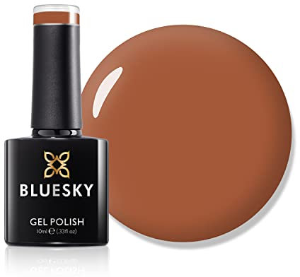 Bluesky Gel Polish, AW22, After Dark Orange - AW2215, Orange, Peach - Long lasting, Chip Resistant, 10 ml (Requires Drying Under UV LED Lamp)