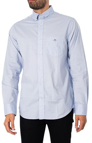 GANT REG POPLIN skjorta för män, ljusblå, XL