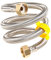 Qrity 2 Pieces G 1/2 x G 1/2 Stainless Steel Braided Hose Flexible Water Plumbing Pipe for Bathroom Toilet Taps Kitchen Sink Water Inlet Hoses, 200cm
