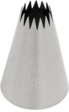 BrandNewCake® Beccuccio Stella Aperta #8B in Acciaio Inox - Ugello per Sac à Poche - Decorazioni per Torte - Accessori per Pasticceria