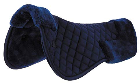 Amesbichler Reitsport Rückenschoner Riding World mit Kunstfell unterlegt Sattelkissen Sattelpad