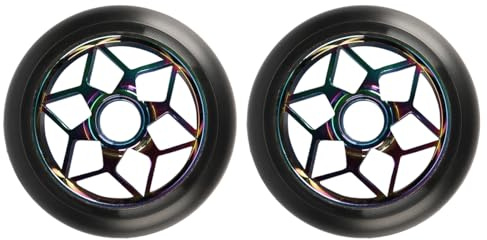 Tiardey Paquete de 2 Ruedas para Patinete de 110 mm con núcleo de Aluminio para Ruedas de Patinete acrobático