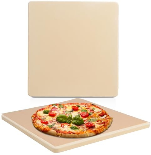Large 20 Inch Pizza Stone with 30 Baking Papers - Premium Cordierite Pizza Stone for Oven (20 x 13.5 x 0.6) - Brick Oven Crispy Crust, Even Heat Distribution, Ideal for Pizza Bread Cookies