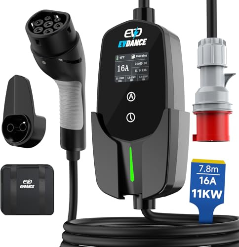 EVDANCE Mobile Wallbox/Ladestation 11kW Typ 2 Ladekabel