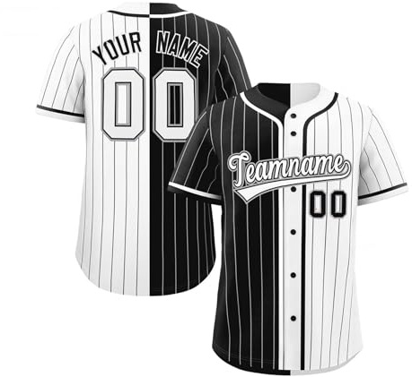 Personalised Button Down Baseball Jersey for Men, Women, Boys, Girls - Custom Baseball Shirts - Sports Uniform