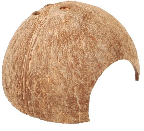 TOYANDONA Abri pour Tortue en Coque de Noyer, Cachette Sûre et Visuellement Attrayante, Accessoire pour Reptiles pour Vivarium et Habitat Sécurisé