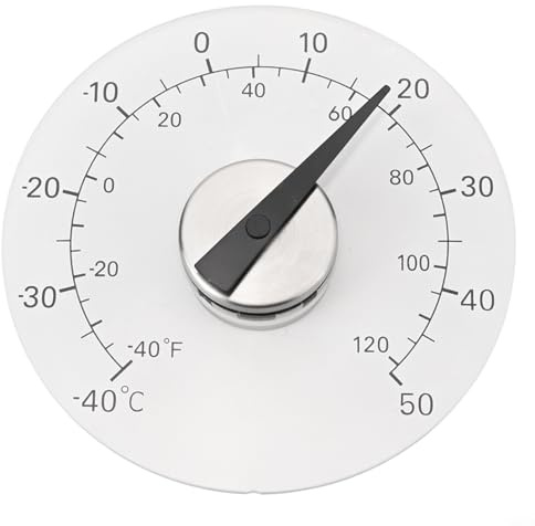 Gdfnmogo Termometro per finestra per uso esterno e interno, da -40 a +50 ℃, misuratore impermeabile con supporto a ventosa per giardino, cucina, serra