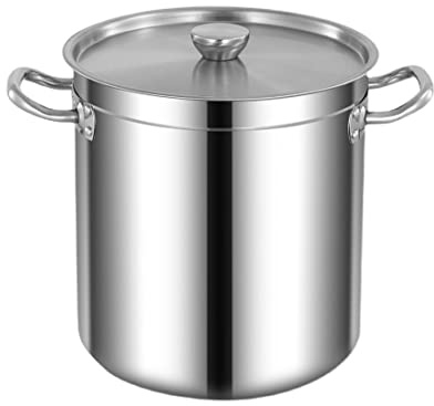 Djup grönsaksgryta i rostfritt stål med lock, lämplig for alla spisar(20 Litres)