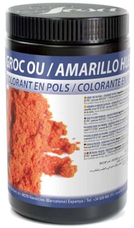 SOSA Colorante en polvo sintetico - Hidrosoluble- Uso alimentario (Amarillo huevo, Grande)