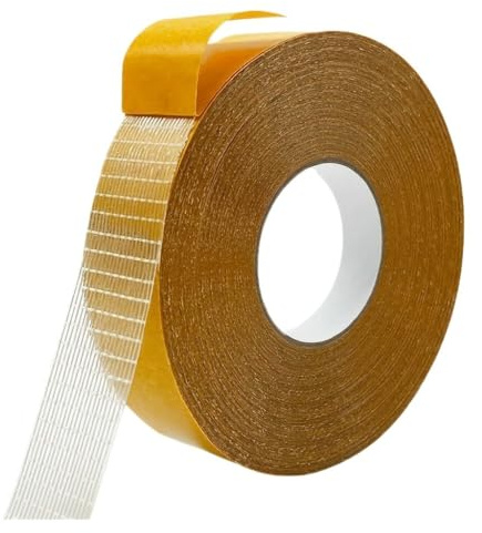 HstiaLving Ruban Adhésif Double Face Extra Fort 25mm x 10m, Double Face Transparent et Puissant pour Tissu, Ourlet Facile Sans Couture, Fixation Tapis et Bricolage
