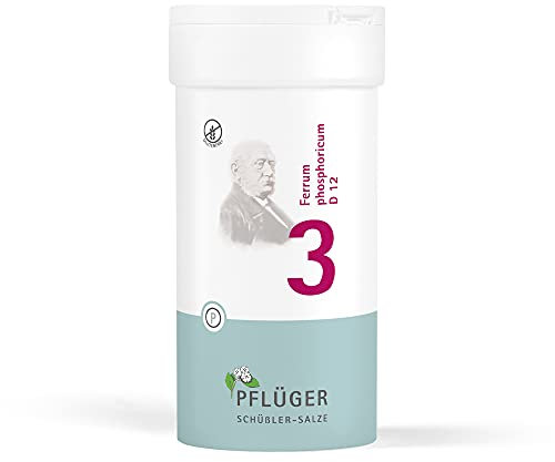 PFLÜGER Schüßler Salze Nr. 3 Ferrum phosphoricum D12 - 400 Tabletten - Das Salz des Immunsystems, der Energie und Abwehrkraft - glutenfrei